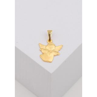 MUAU Schmuck  Pendentif ange en or jaune 750, 19x13mm 