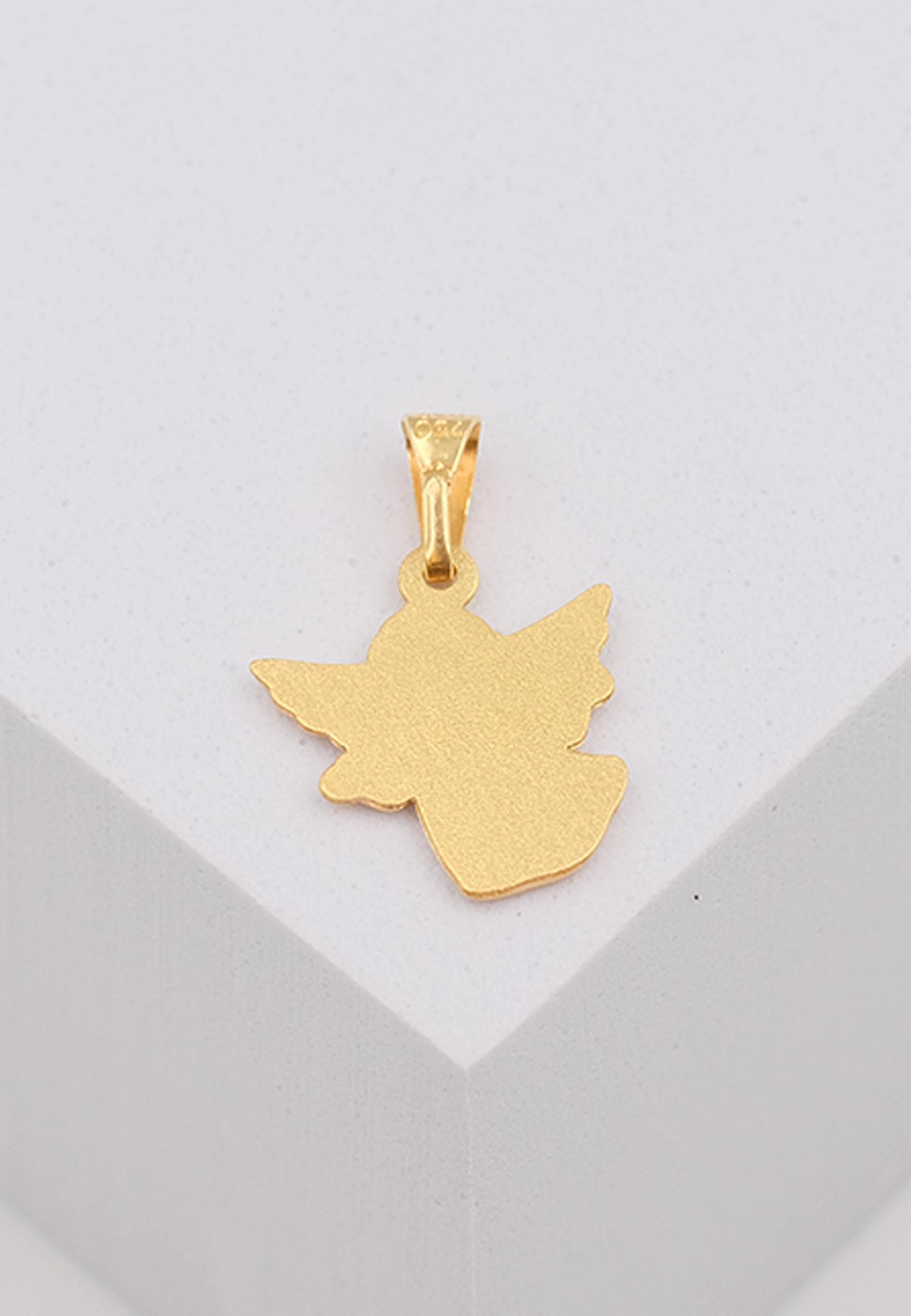 MUAU Schmuck  Engel Anhänger Gelbgold 750, 19x13mm 