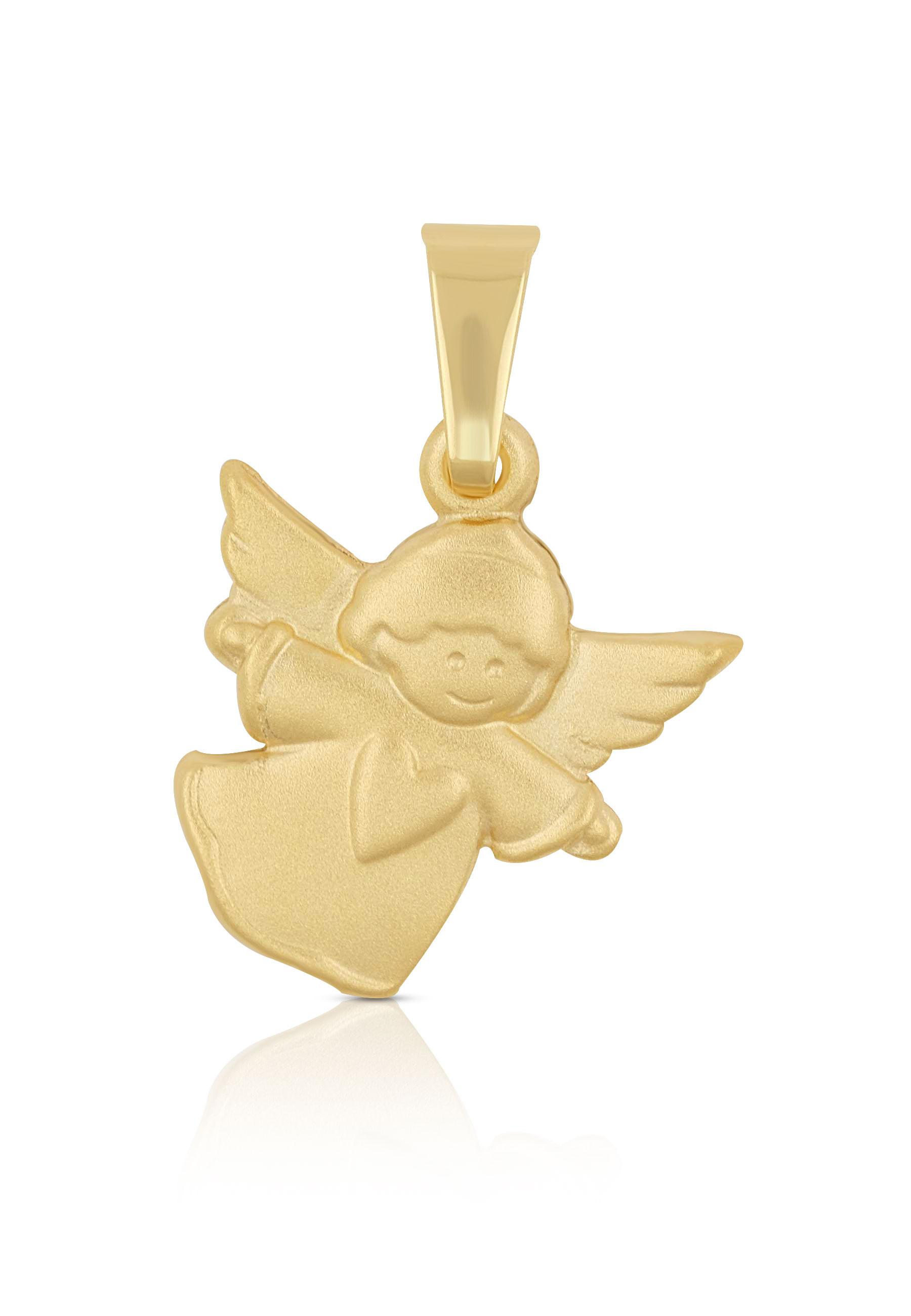 MUAU Schmuck  Pendentif ange en or jaune 750, 19x13mm 