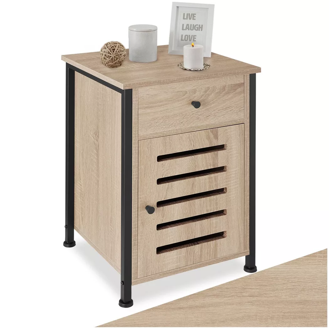 Tectake - Table de chevet Waterford, 60 cm, Sable