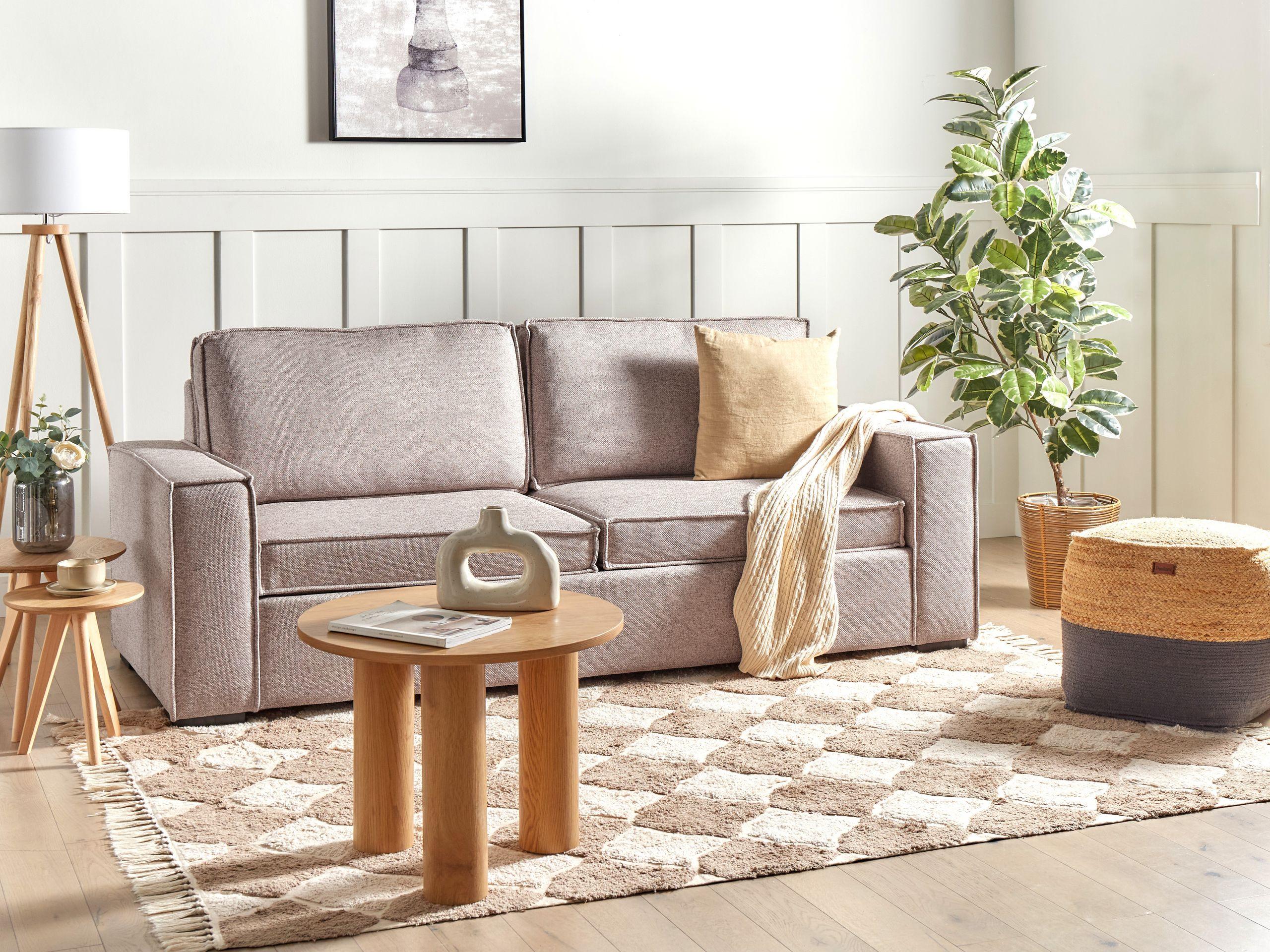 Beliani Schlafsofa aus Polyester Minimalistisch VUOKATTI  