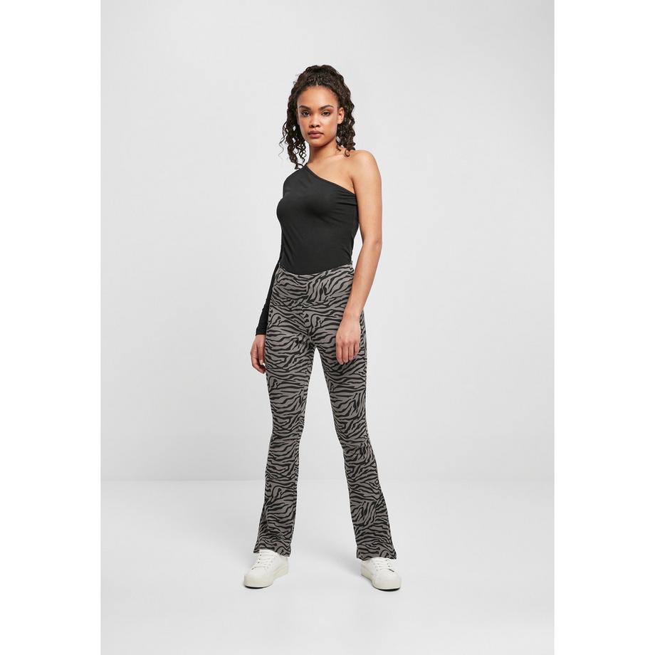 URBAN CLASSICS High Waist Zebra Bootcut Leggings  