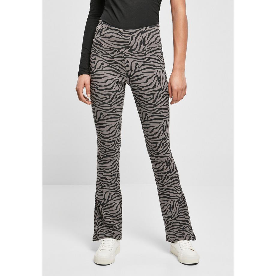 URBAN CLASSICS High Waist Zebra Bootcut Leggings  
