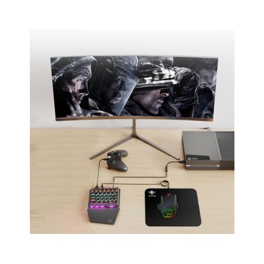 Spirit Of Gamer  Xpert Gameboard G700 Tastatur Maus enthalten USB QWERTY Englisch Schwarz 