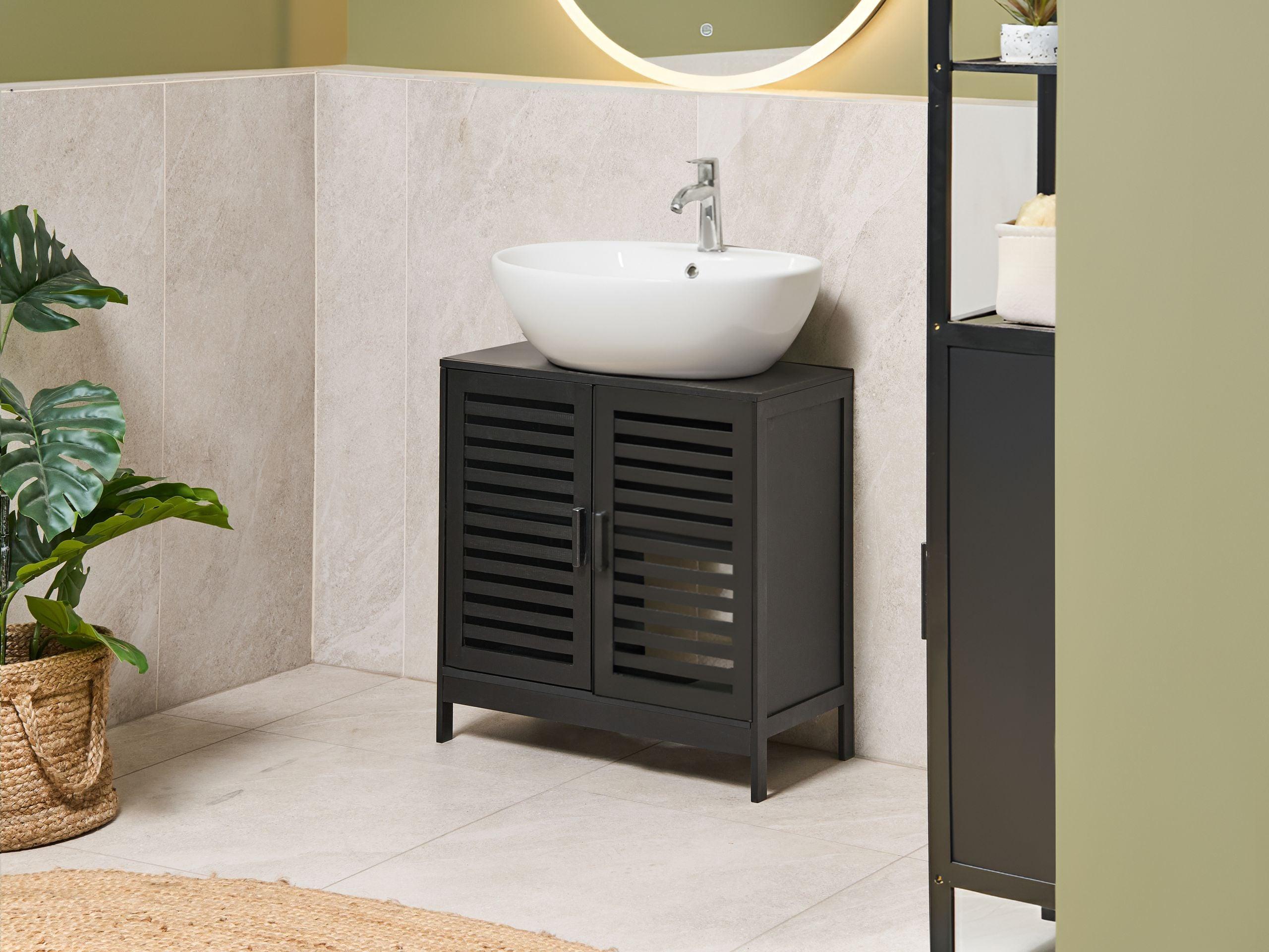Beliani Meuble-lavabo en Bambou Rustique MISSOULA  