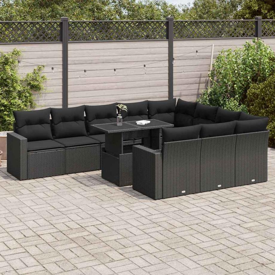 VidaXL Ensemble de canapés de jardin rotin synthétique  