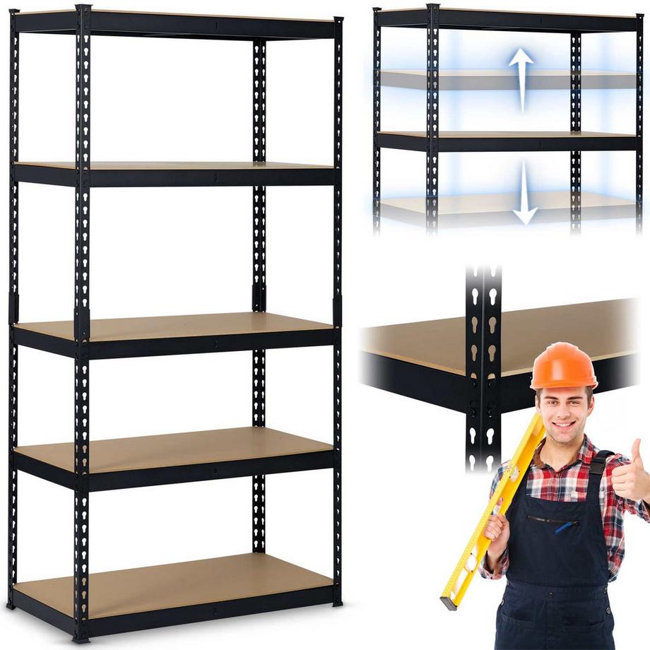 B2X  Etagère métal Humberg 183 x 90 x 45 cm

Cette étagère a une construction renforcée qui assure une stabilité et une capacité de charge maximales :
- Épaisseur des profilés verticaux : 1 mm
- Épaisseur des profils horizontaux : 0,8 mm
- Épaisseur du pa 