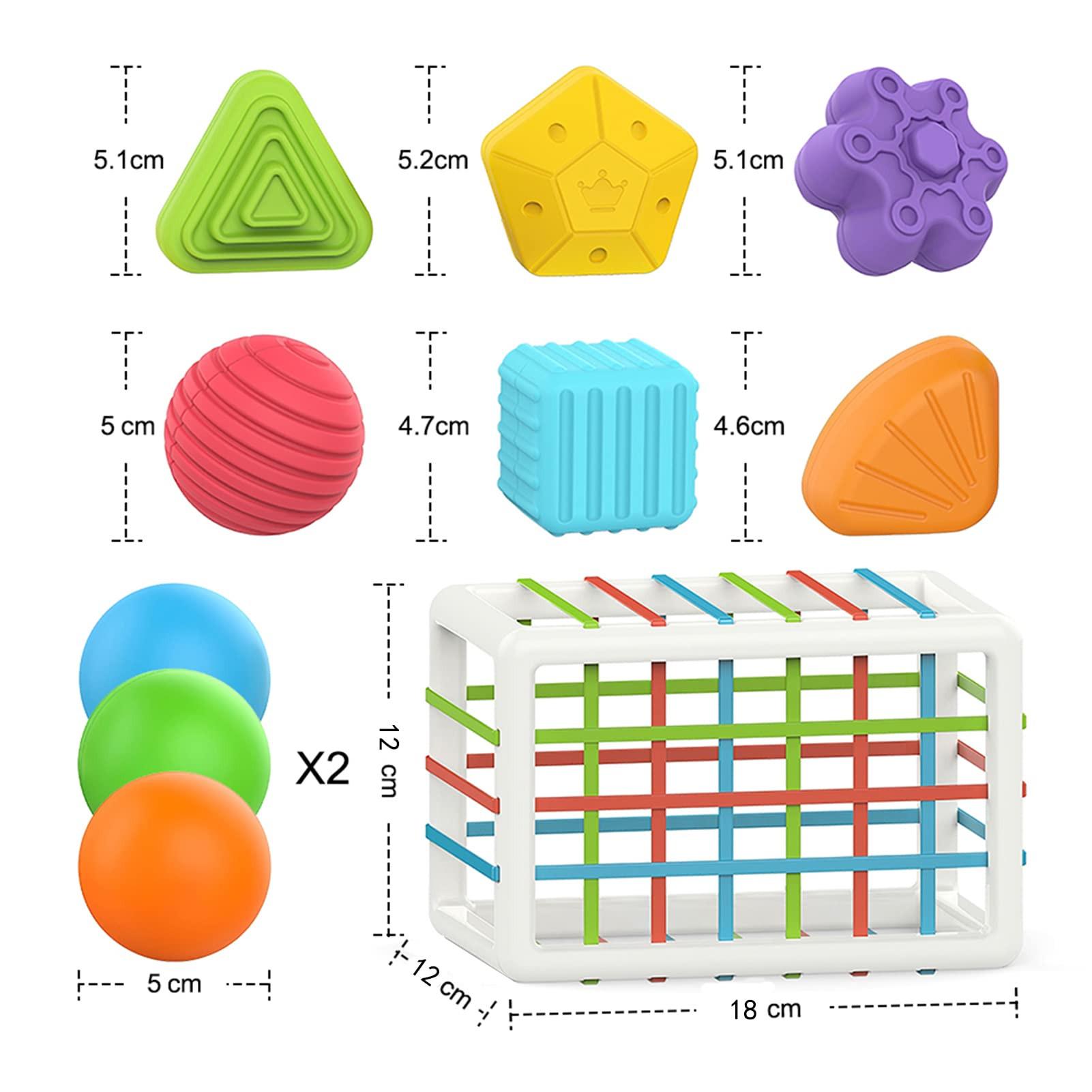 Activity-board  Spielzeug zum Sortieren von Formen mit 12 Blöcken Baby-Sensorik-Lernspielzeug 