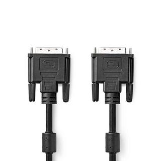 Nedis  DVI-Kabel | DVI-D 24+1-Pin Stecker | DVI-D 24+1-Pin Stecker | 2560x1600 | Vernickelt | 2,00 m | Gerade | PVC | Schwarz | Kunststoffbeutel 