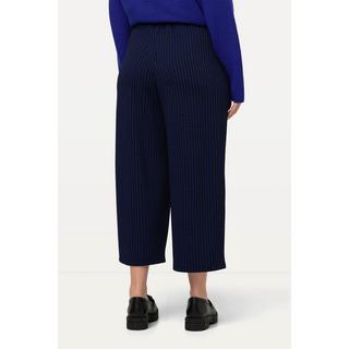 Ulla Popken  Culottes di felpa modello Sienna con texture, taglio della gamba aderente e cintura elastica 