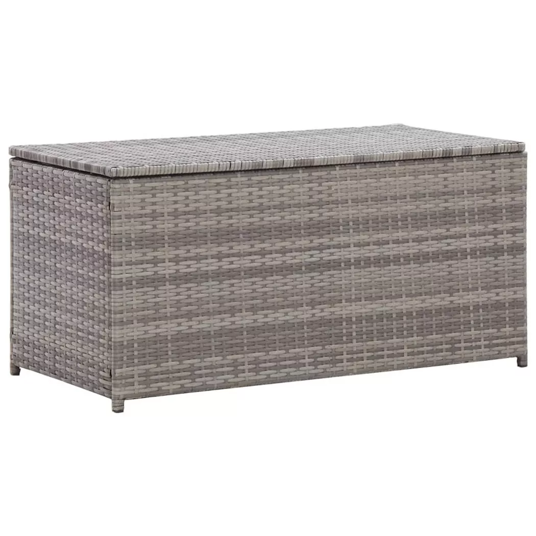 VidaXL - contenitore Polirattan, One Size, Grigio