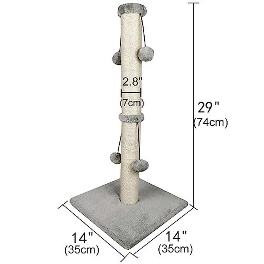 Alopini  Katzenkratzbaum für Großkatzen mit Spielball aus natürlichem Sisal 