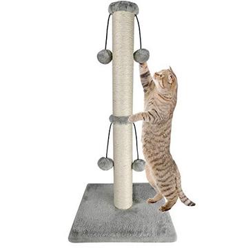 Katzenkratzbaum für Großkatzen mit Spielball aus natürlichem Sisal
