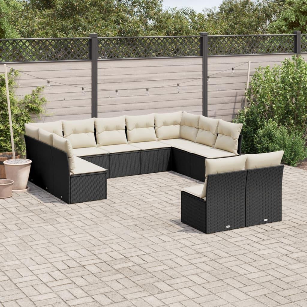 VidaXL set divano da giardino Polirattan  