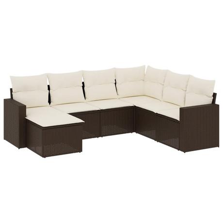 VidaXL set divano da giardino Polirattan  