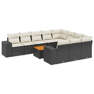 VidaXL set divano da giardino Polirattan  