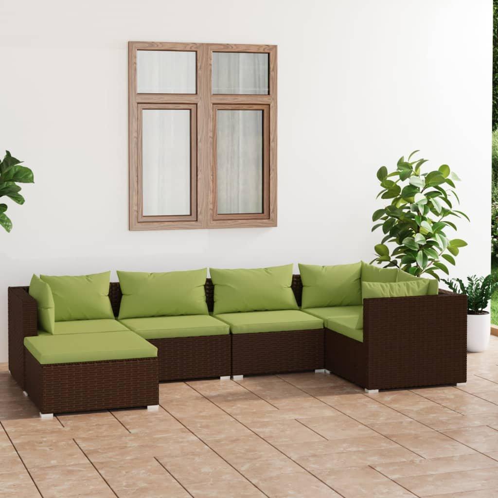 VidaXL set salotto da giardino Polirattan  