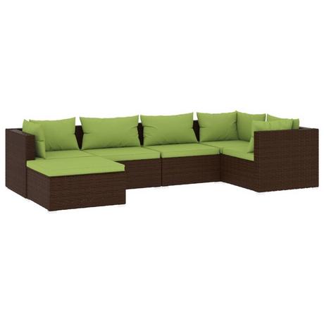 VidaXL set salotto da giardino Polirattan  