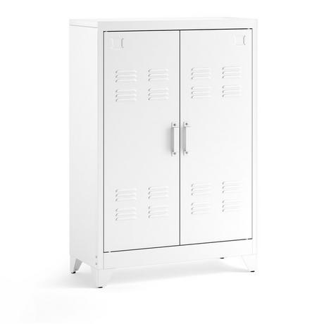 La Redoute Intérieurs Armoire basse 2 portes en métal acier  