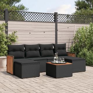 VidaXL set divano da giardino Polirattan  