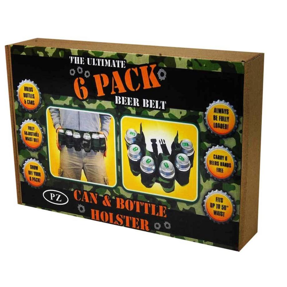 Mikamax Ceinture à bière avec 6 porte-canettes  