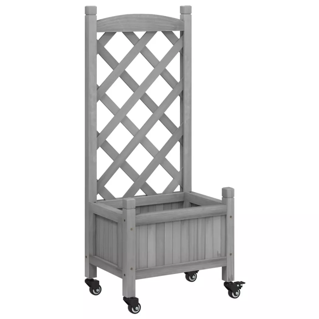 VidaXL - Jardinière bois, One Size, Gris