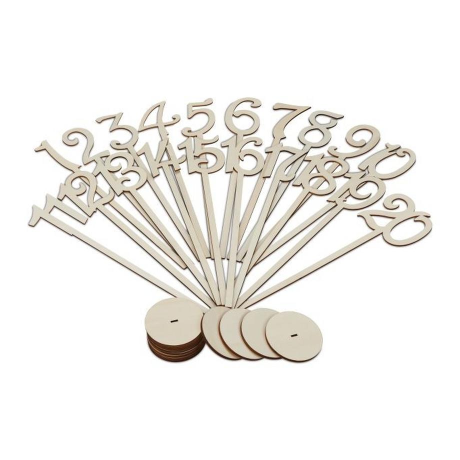 B2X  Tischnummern Hochzeit 1-20 