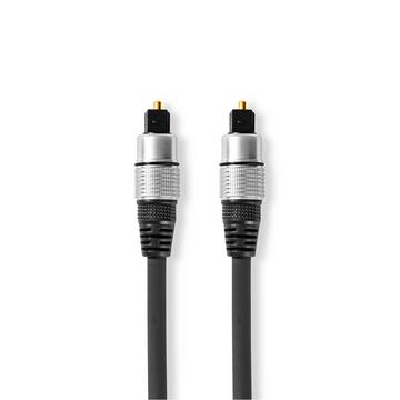 Optisches Audiokabel | TosLink Stecker | TosLink Stecker | 10,0 m | Rund | PVC | Anthrazit | Box