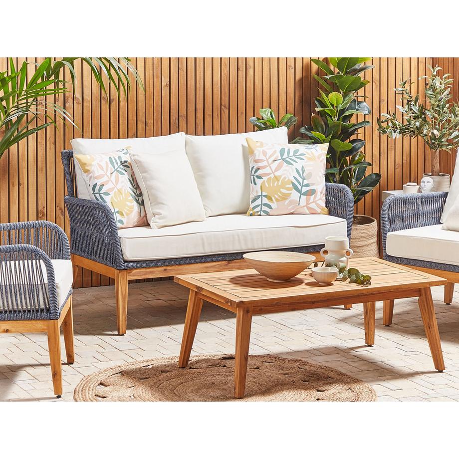 Beliani Lot de 2 coussins d'extérieur en Polyester  TEGEA  