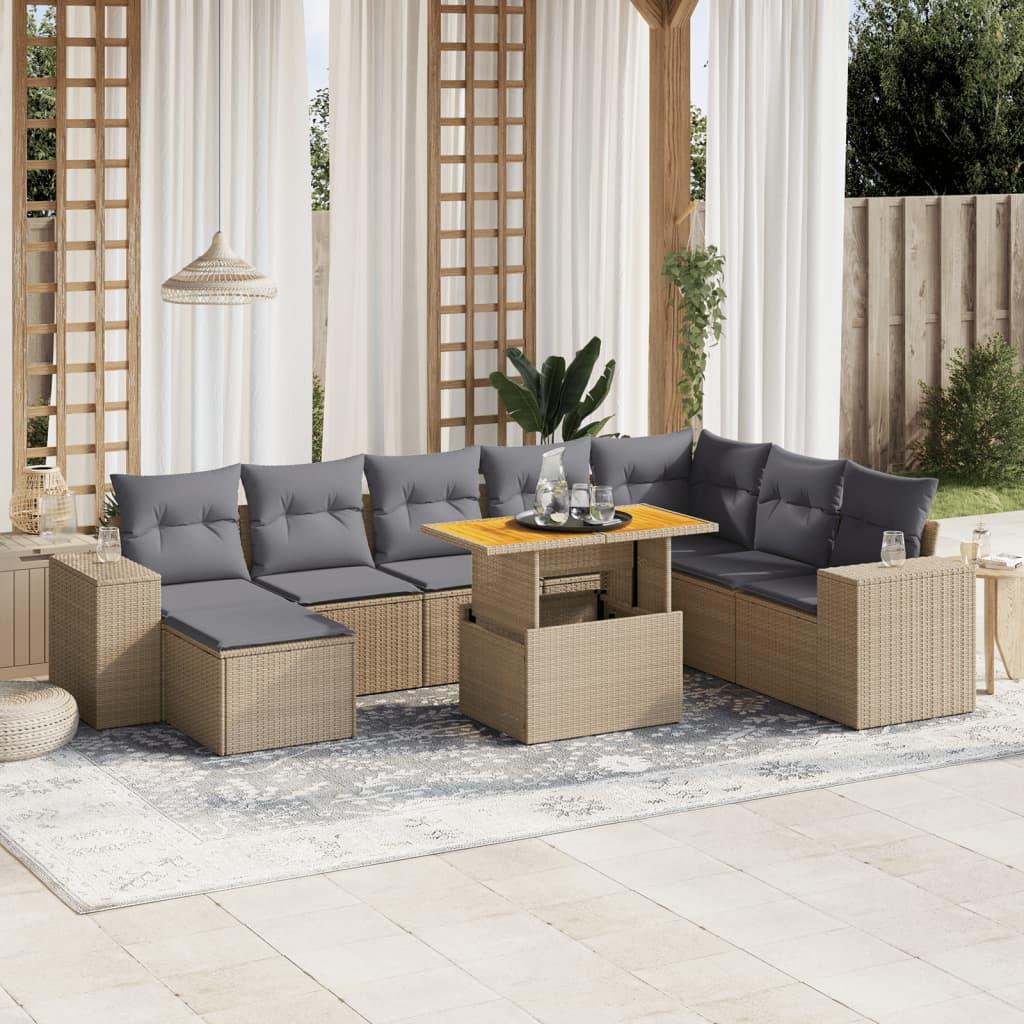 VidaXL set divano da giardino Polirattan  