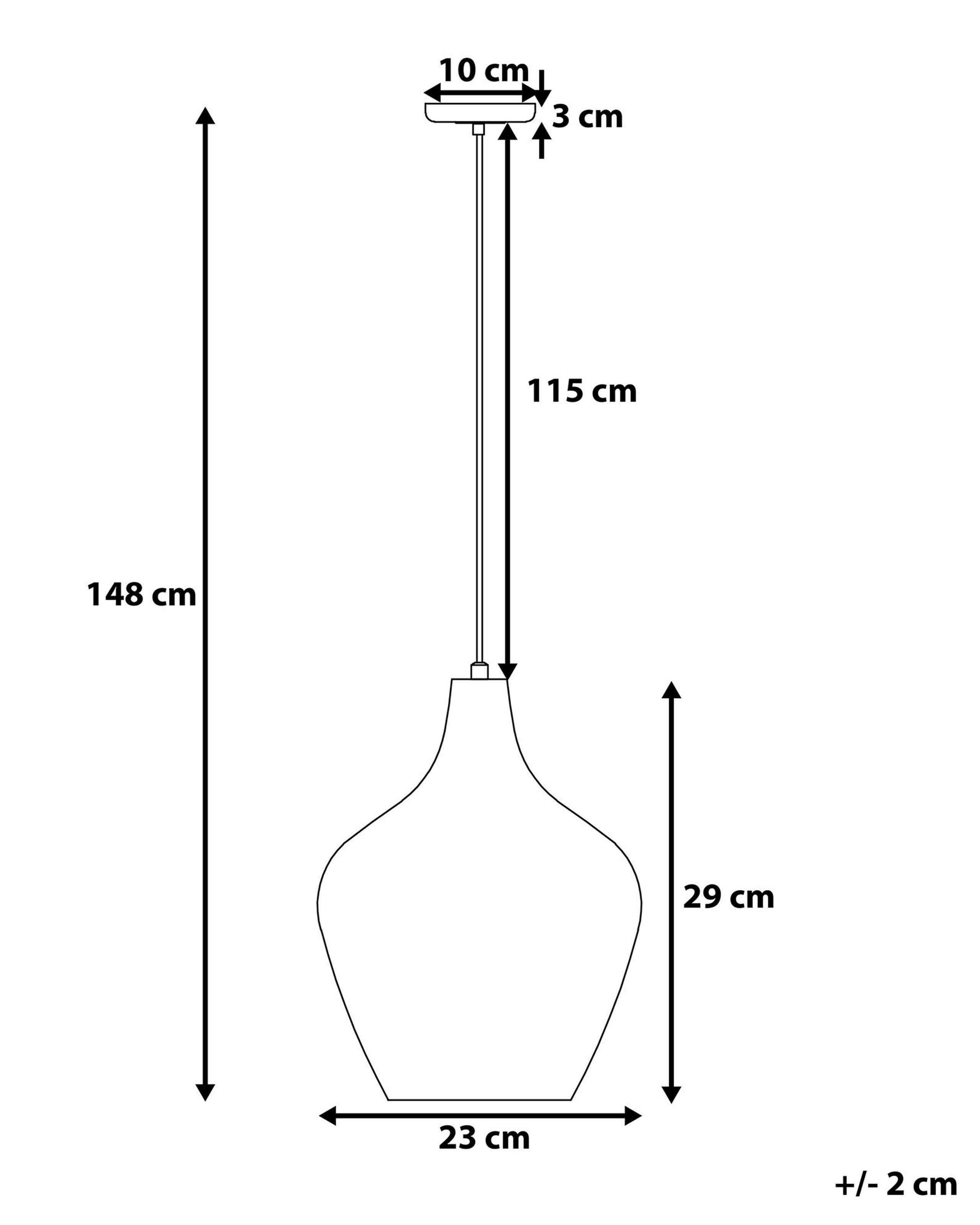 Beliani Lampe suspension en Verre Moderne SOANA  