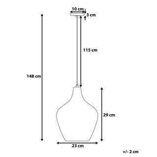 Beliani Lampe suspension en Verre Moderne SOANA  