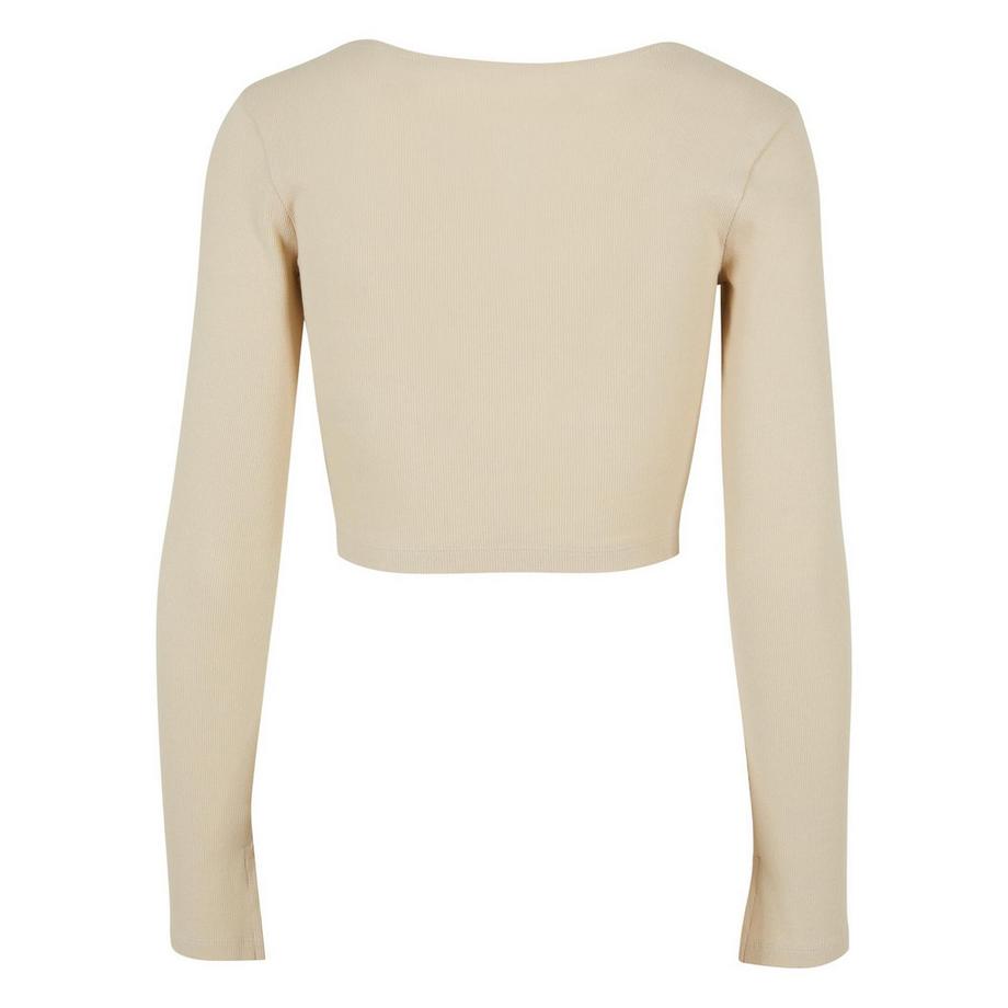 URBAN CLASSICS Langarm Corsage Crop T-Shirt  