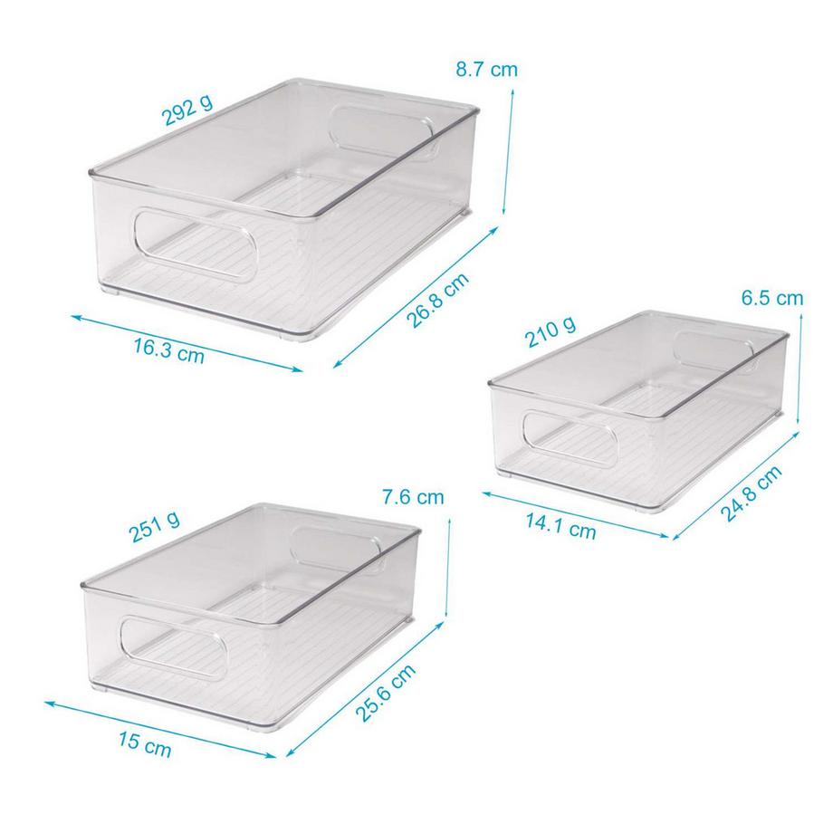 Intirilife Boîtes De Rangement Pour Réfrigérateur (Ensemble De 6 Pièces)  