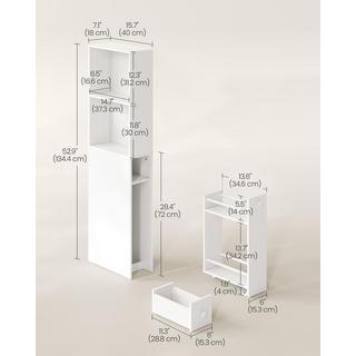 Pricenet Mobile da bagno alto e sottile con ampio spazio di archiviazione  