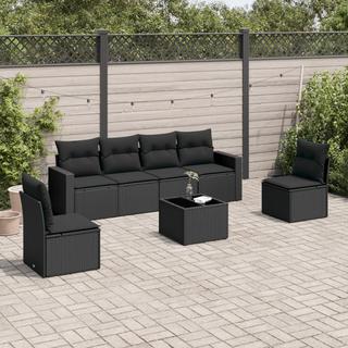 VidaXL set divano da giardino Polirattan  