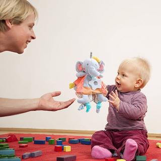 Activity-board  Baby Schmusetuch - Elefanten Kuscheltier - Kuscheltier Stofftier - Kuscheltuch für Babys und Kleinkinder 