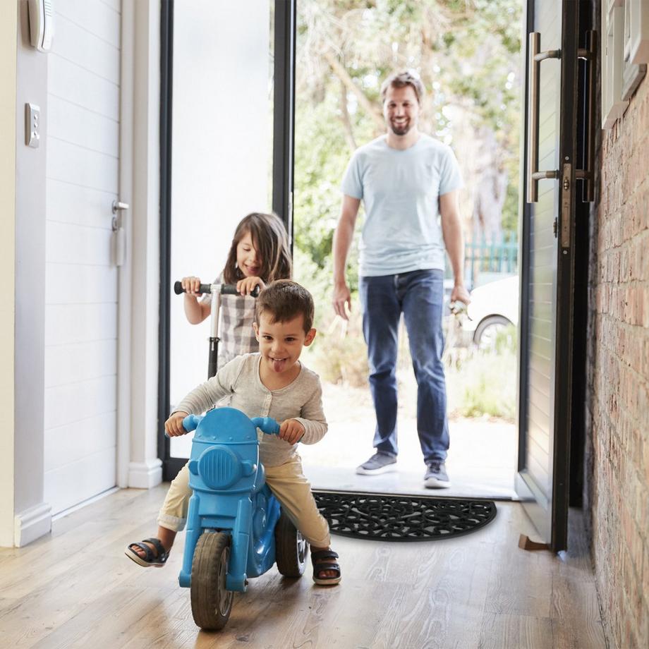 B2X Halbrunde Gummi-Fußmatte  