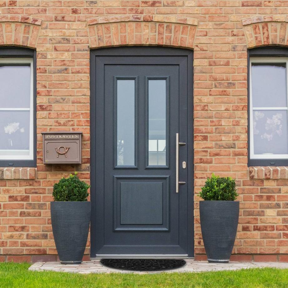 B2X Halbrunde Gummi-Fußmatte  