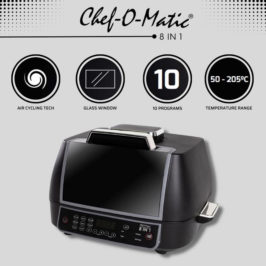 STARLYF  Chef O Matic 8 en 1-Backofen, Grill und Heissluft-Fritteuse 
