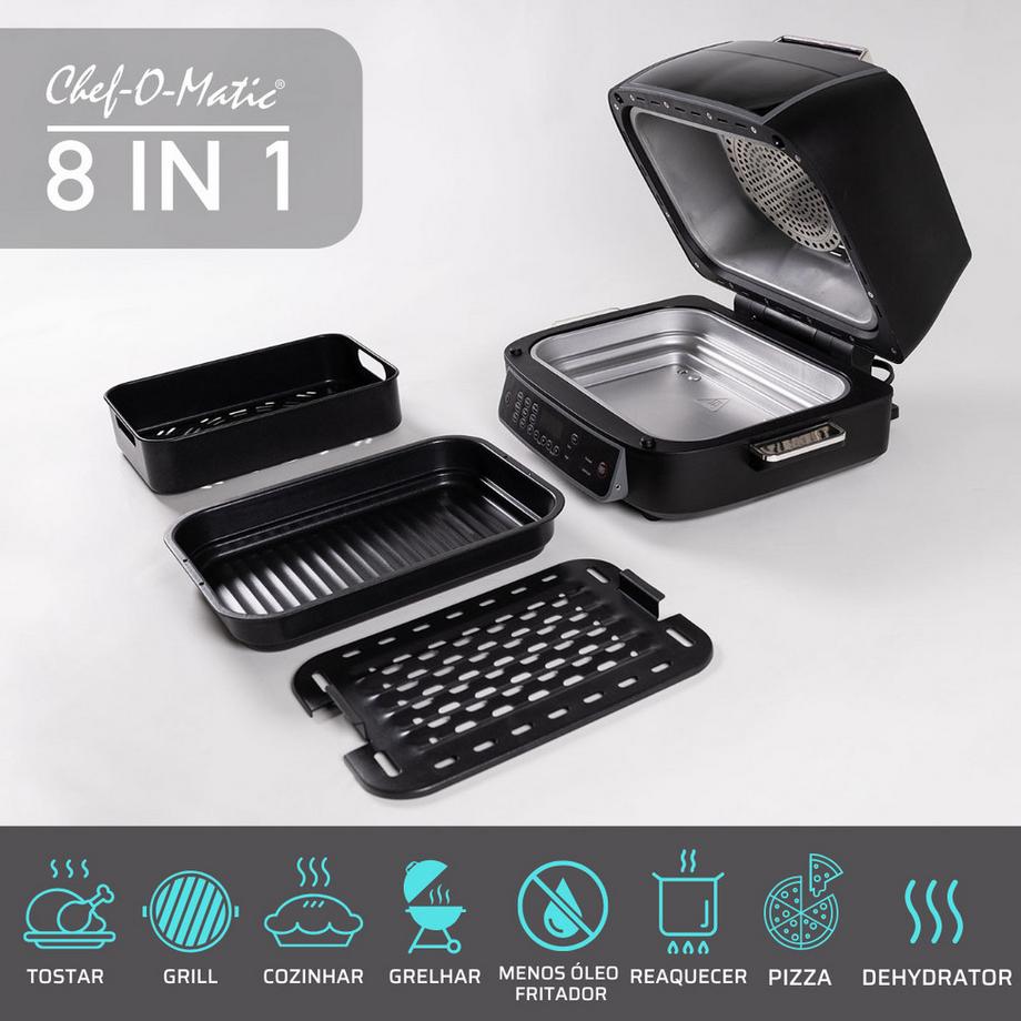 STARLYF  Chef O Matic 8 en 1-Backofen, Grill und Heissluft-Fritteuse 