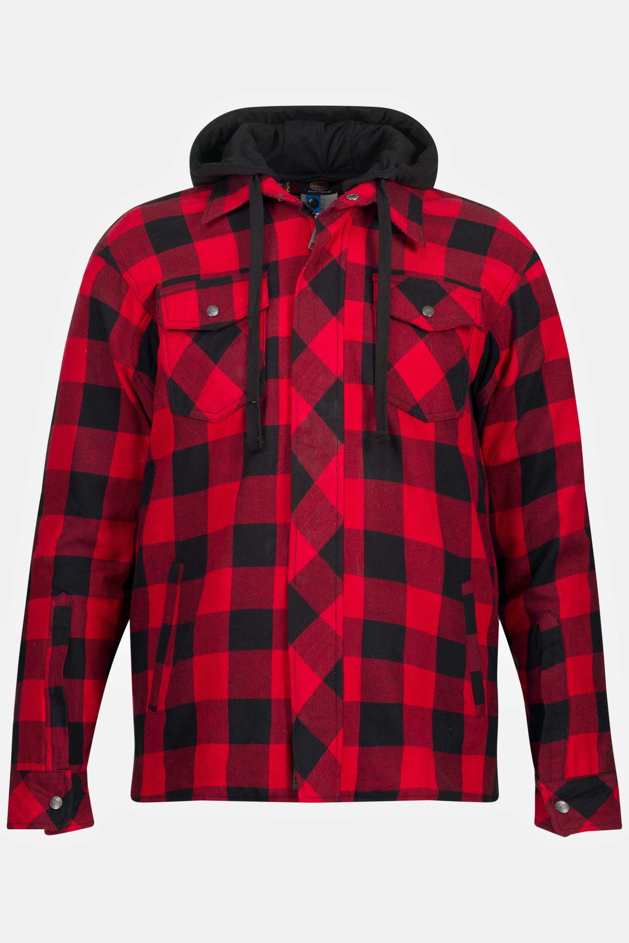 JP1880  Giacca da motocicletta Lumberjack in stile camicia di flanella con inserti in ArmaProtect 