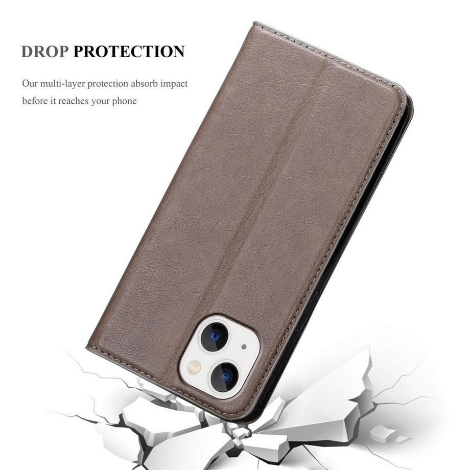 Cadorabo  Housse compatible avec Apple iPhone 14 PLUS - Coque de protection avec fermeture magnétique, fonction de support et compartiment pour carte 