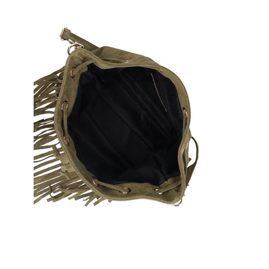 Gave Lux Sac seau Umbria Plus en daim avec franges  