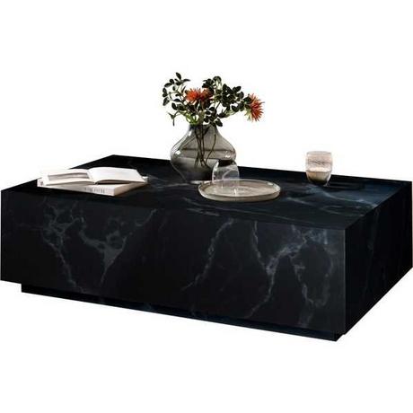 mutoni Table basse effet marbre noir 120x75  