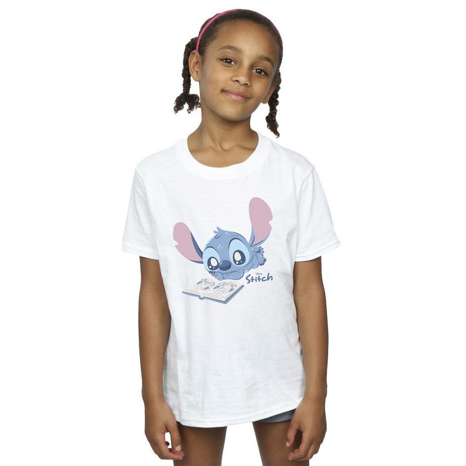 Lilo & Stitch  T-ShirtReading Lying Down 