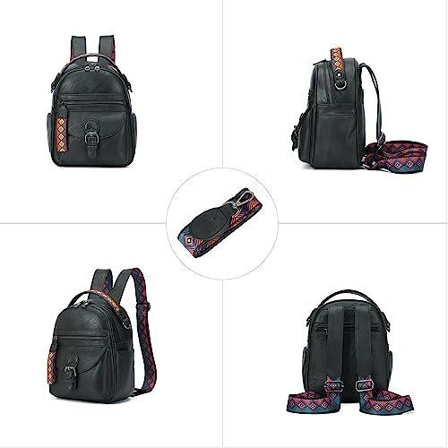 Only-bags.store Rucksack kleiner Rucksack 2 in 1 Rucksack Tasche weiches Pu Leder Tagesrucksäcke Rucksäcke  