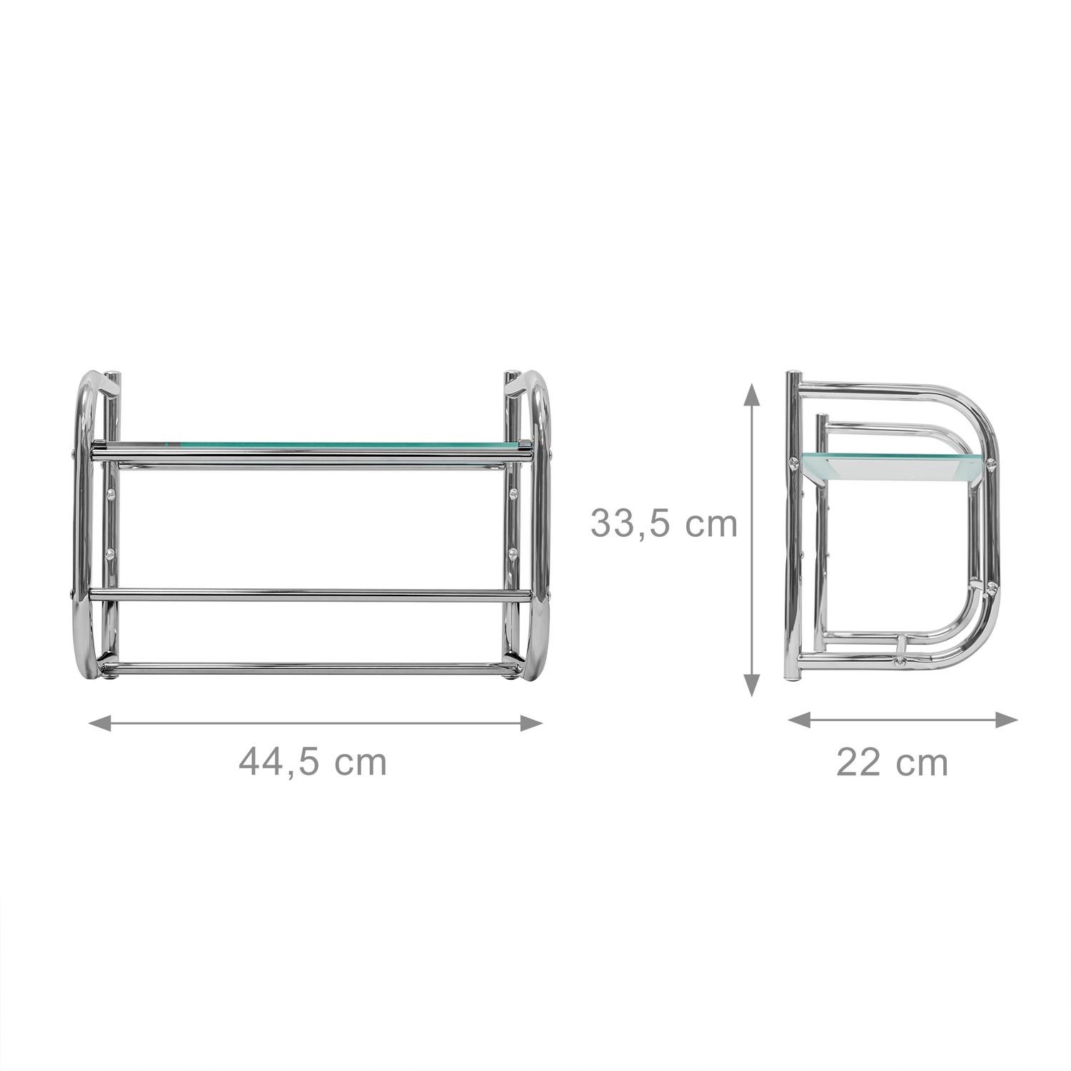 B2X Étagère de salle de bain avec porte-serviettes  