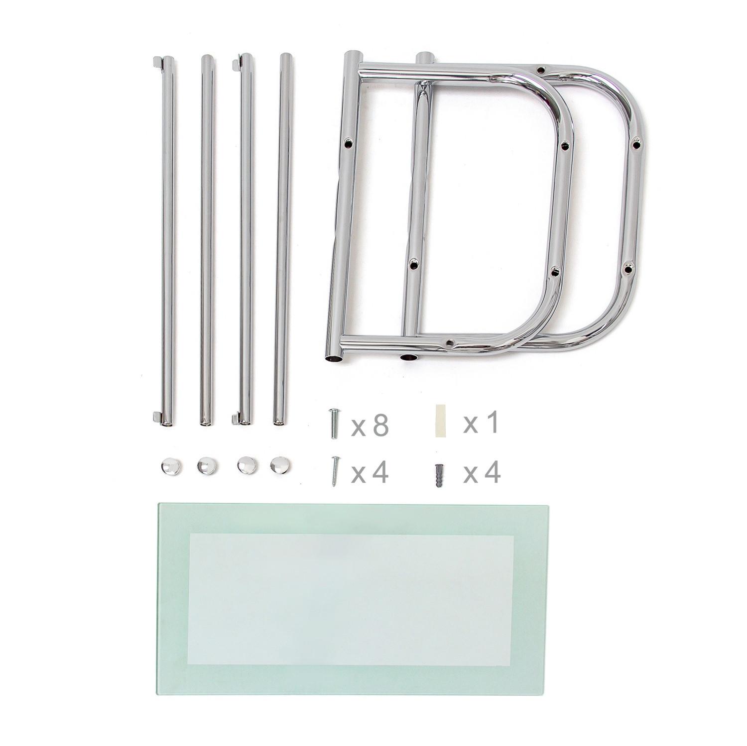 B2X Étagère de salle de bain avec porte-serviettes  