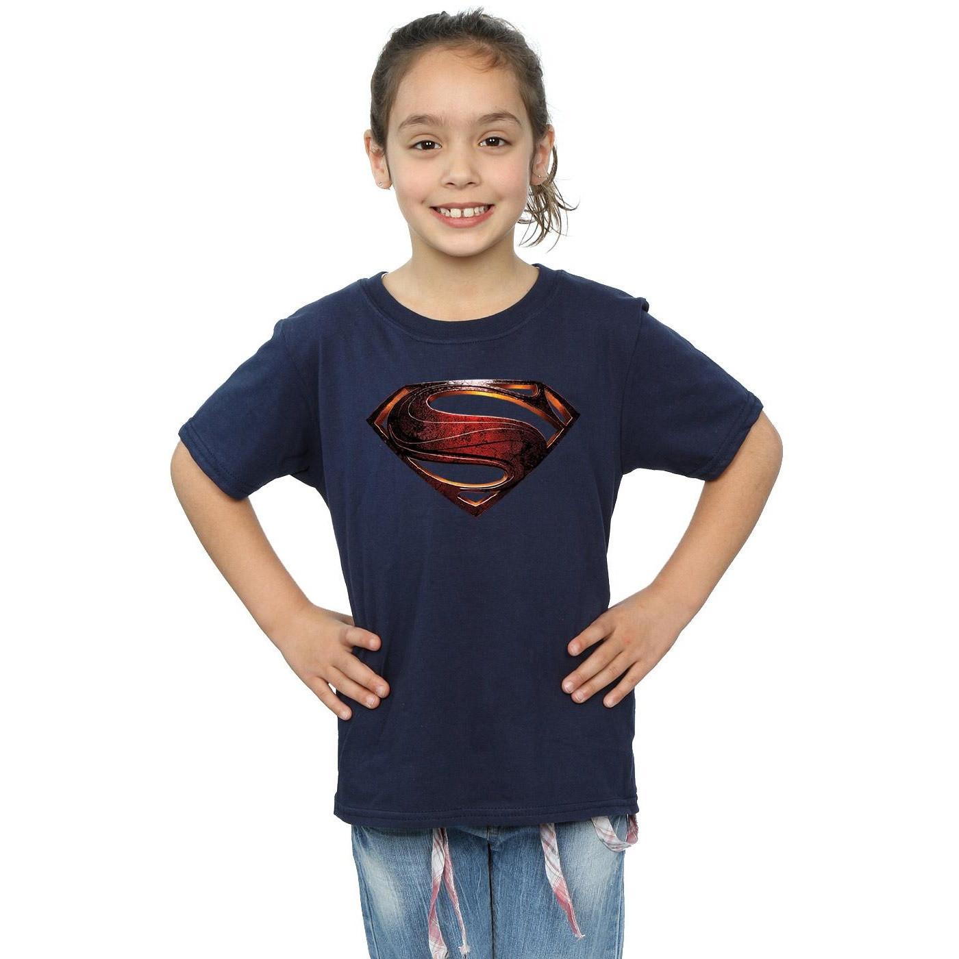 DC COMICS  Justice League Movie Superman Emblem TShirt 